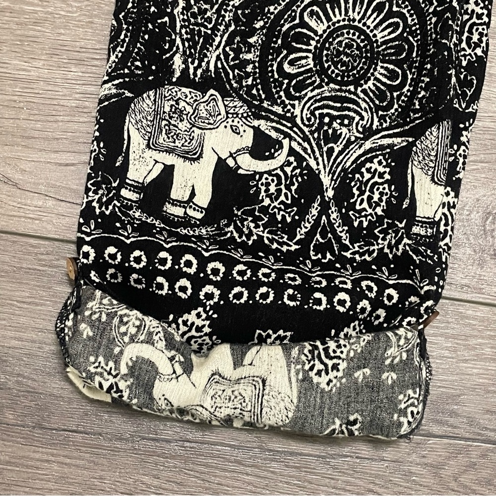 Anthropologie Lilka Jaipur Elephant Jumpsuit Black Ivory Sleeveless Sz XS - Picture 11 of 12